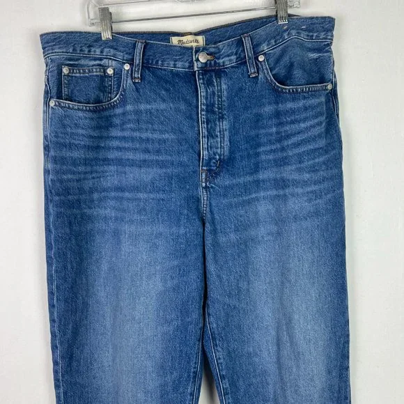 NWT Madewell Tall Low-Slung Straight Jeans Palmina Wash Size 32T 32 TALL NEW - Picture 3 of 12
